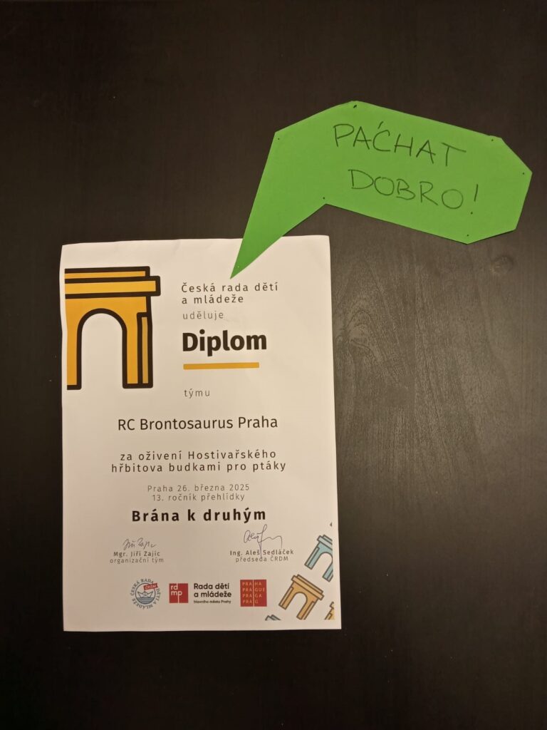 Brontosauři z Prahy jsou finalisty celostátní přehlídky Brána k druhým